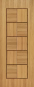 Designed Teak veneer Door - 1