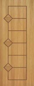 Designed Teak veneer Door - 12