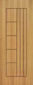 Designed Teak veneer Door - 13