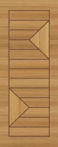 Designed Teak veneer Door - 14