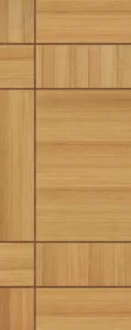 Designed Teak veneer Door - 6