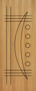 Grooving teak veneer Doors - 1