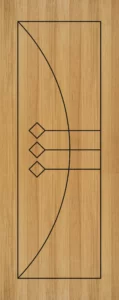 Grooving Teak Veneer Door_02