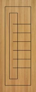 Grooving teak veneer Doors - 3