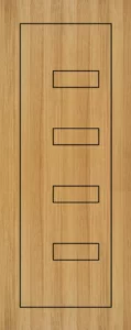 Grooving Teak Veneer Door_05