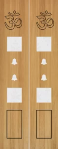 Pooja Teak Veneer Door - 1