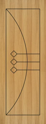 Grooving Teak Veneer Door_02