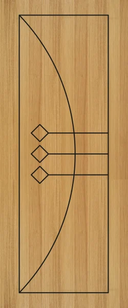 Grooving Teak Veneer Door_02