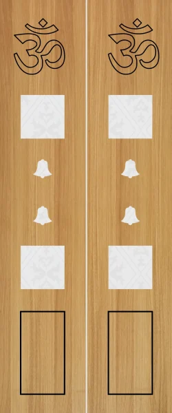 Pooja Teak Veneer Door - 1